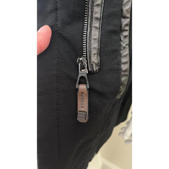 RUDSAK LEATHER AVANT GARDE ASYMMETRICAL LEATHER WOOL JACKET - Picture 9 of 15